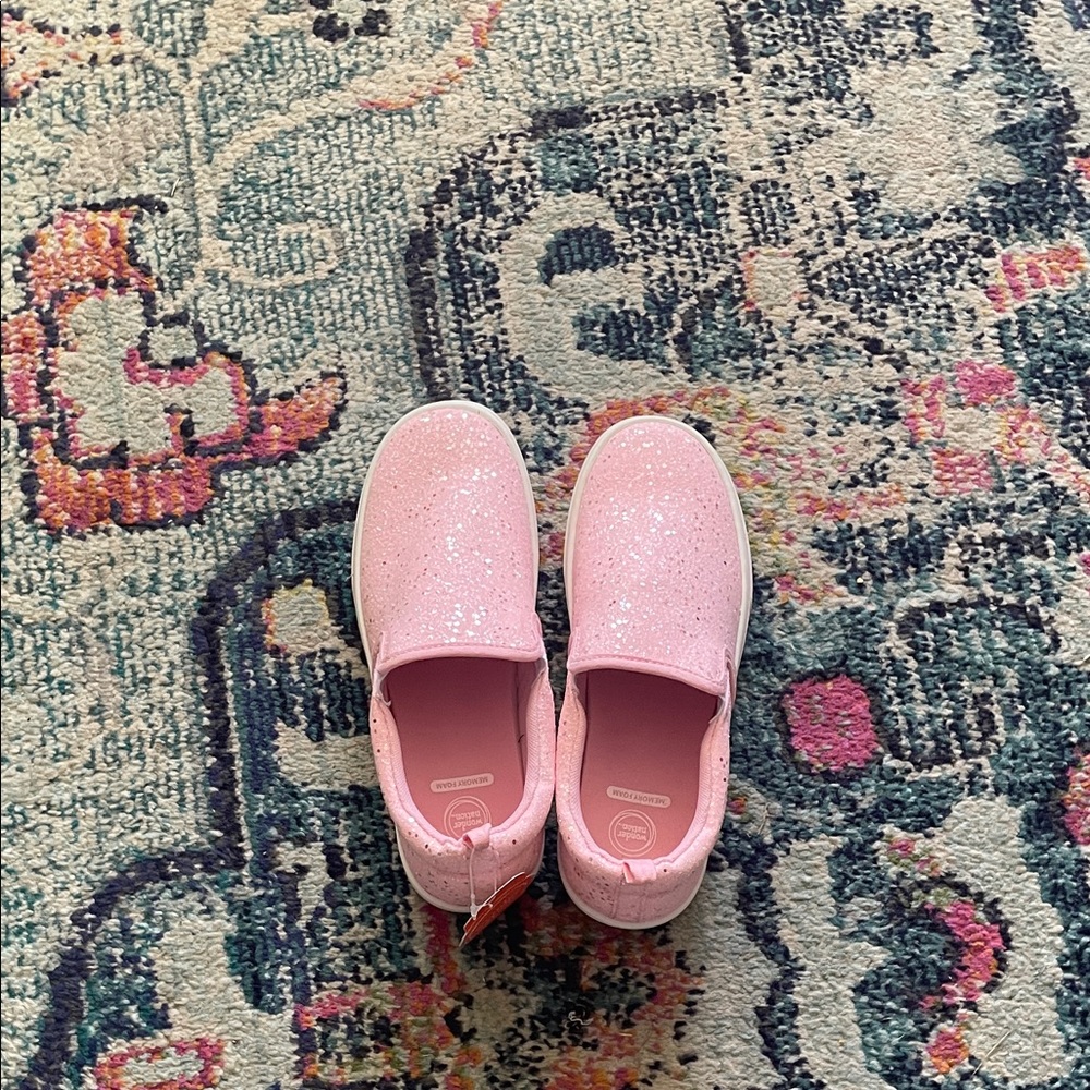 Wonder Nation Glittery Pink Kids Sneakers